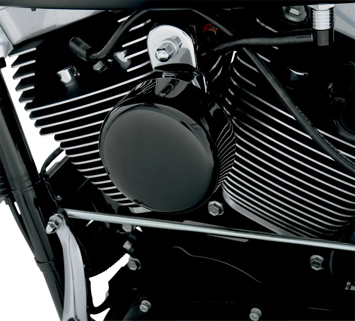 Drag Specialties Hornbetræk - Sort Stål, 4-5/8"