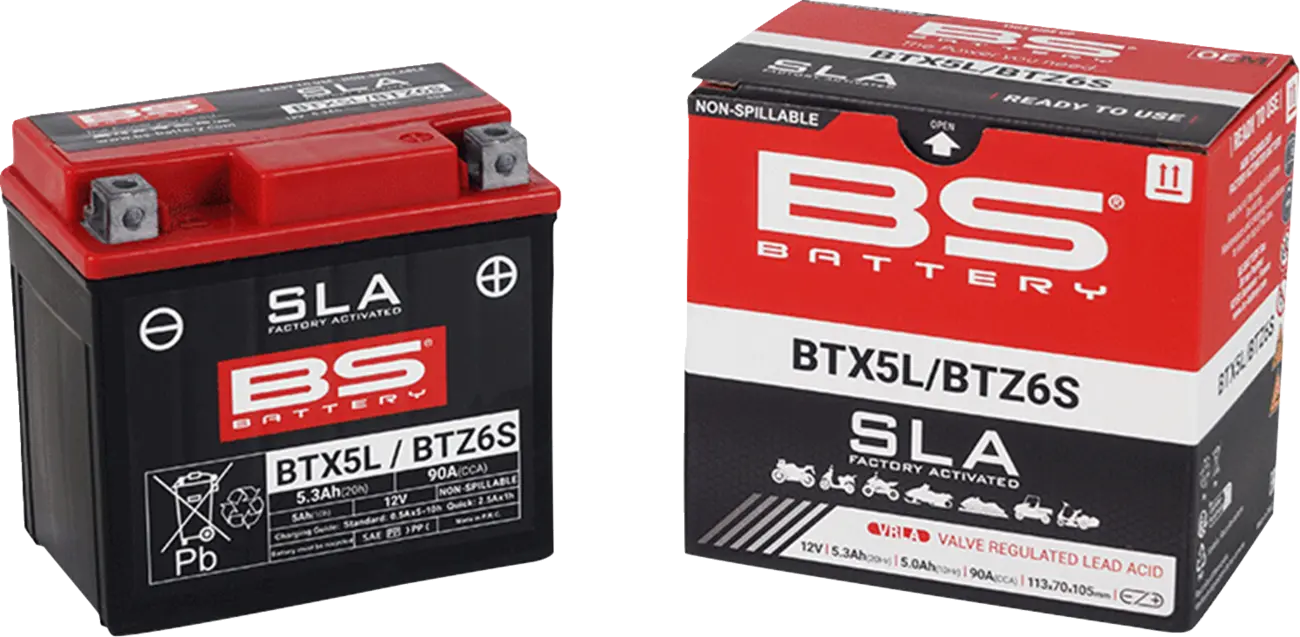 Bs Batteri Agm Vedligeholdelsesfrit batteri - 12v 5ah