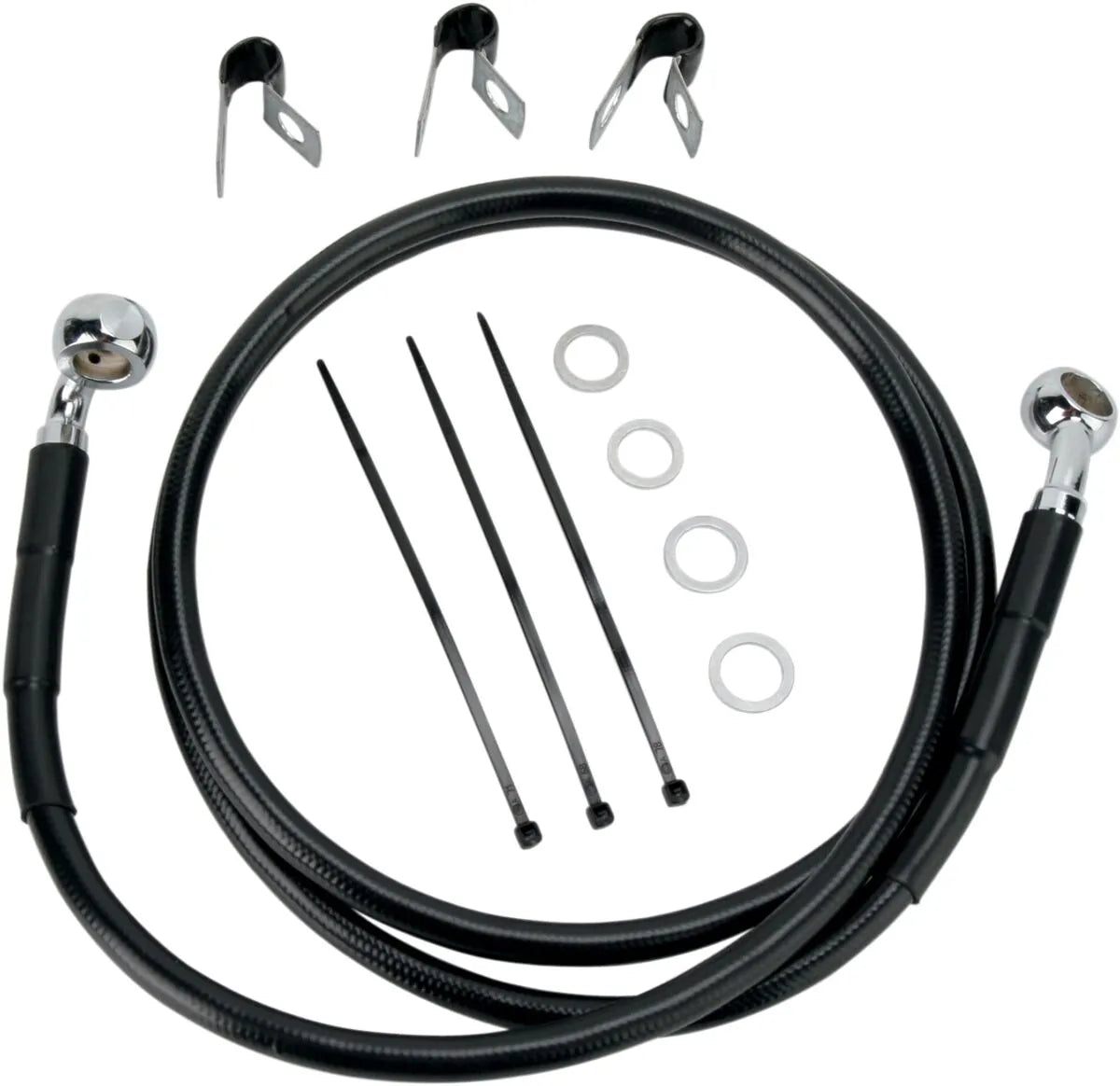 Drag Specialties Extended Brake Line Kit 52.25" Black