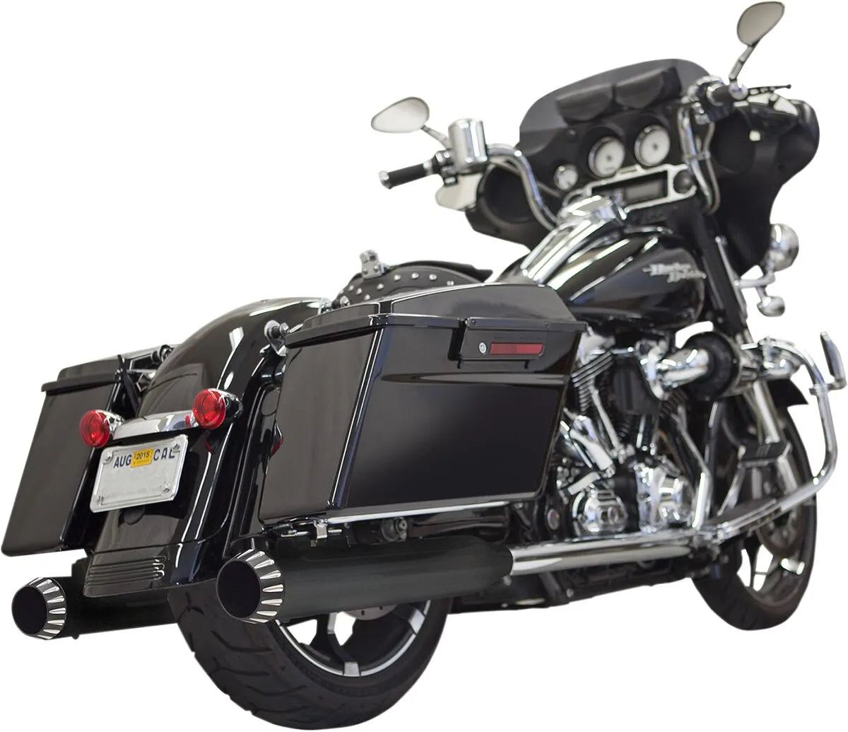Bassani Xhaust Qnt Slip-on Mufflers - Black Steel