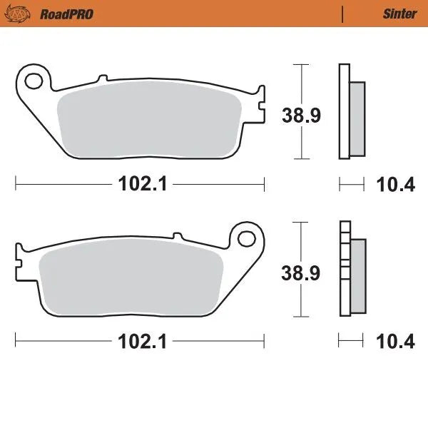 Moto-master Roadpro Sinter Brake Pad Rear