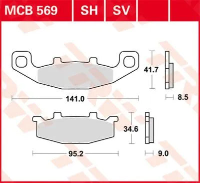 Trw Sv Series Sintered Brake Pads - Front
