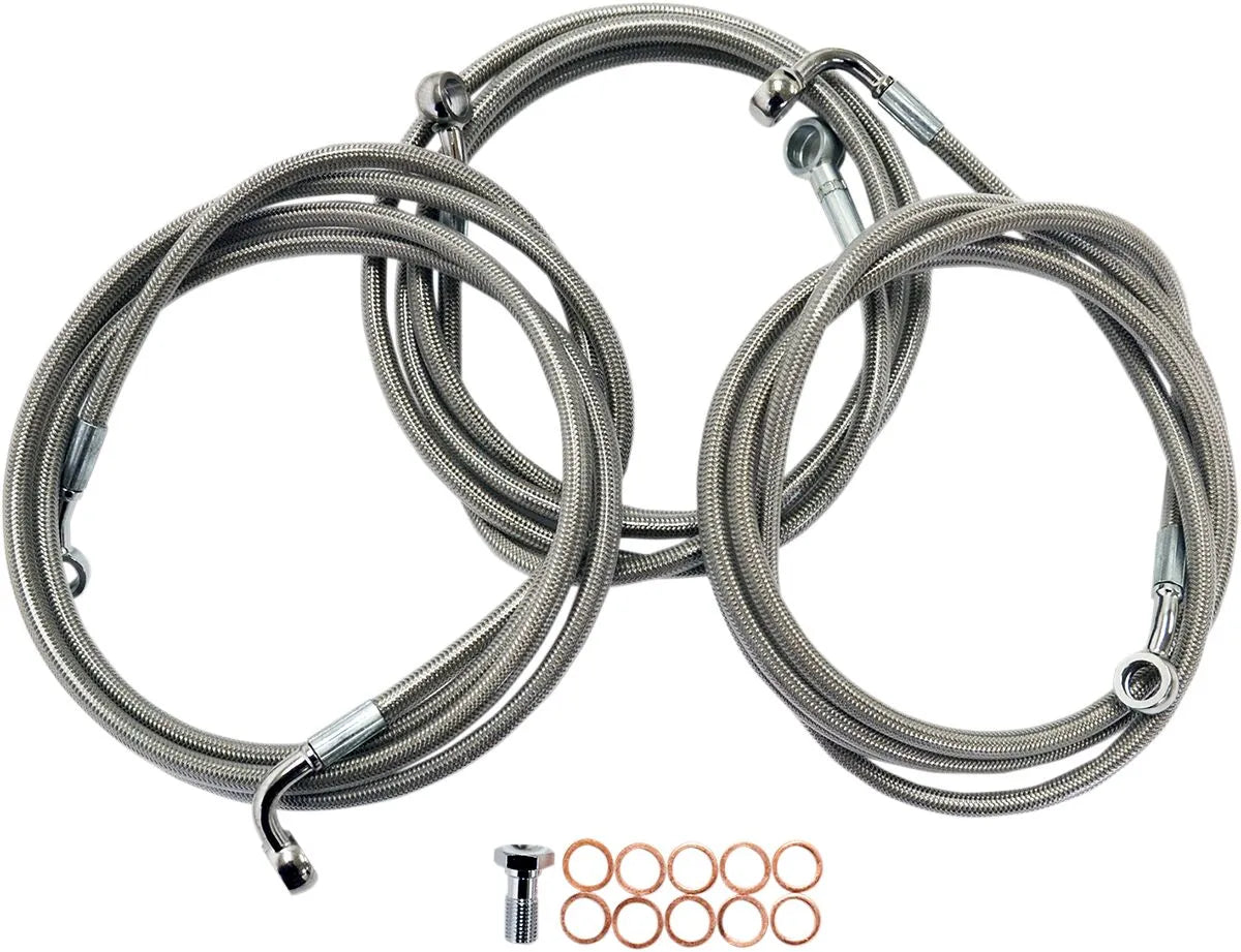 La Choppers Stainless Steel Brake Line Kit For Abs