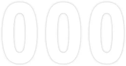 Factory Effex Pro Numbers Plate Graphic - White 4"