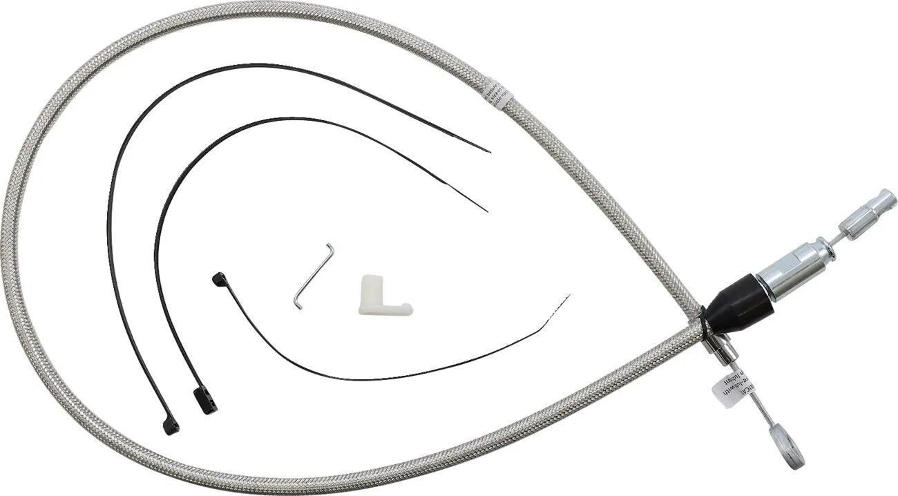 Magnum Shielding Quick Connect Clutch Cable - Polished Stainless