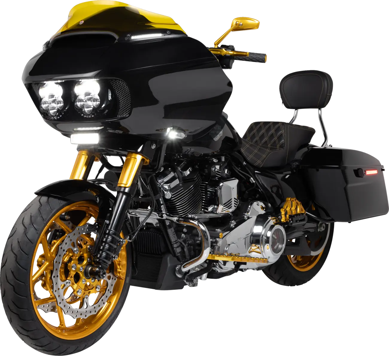 Arlen Ness Method Bagger Gaffelbeskyttere - Guld