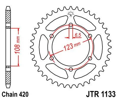 Jt Sprockets Stål Baghjul - 65t
