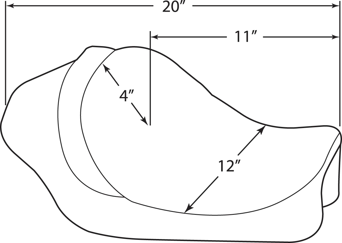 Drag Specialties Ryglæn kompatibelt solosæde