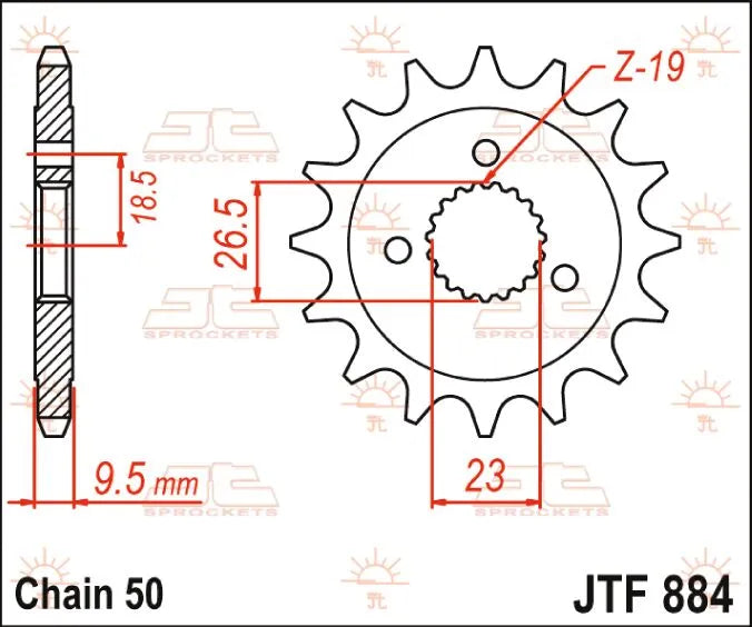 Jt Sprockets Forhjul 530 21t