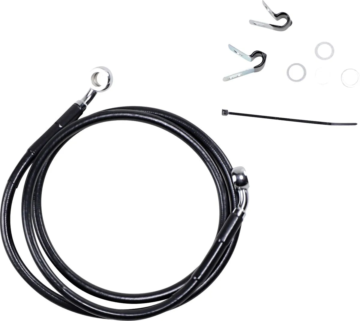 Drag Specialties Extended Brake Line Kit 49.75" Black