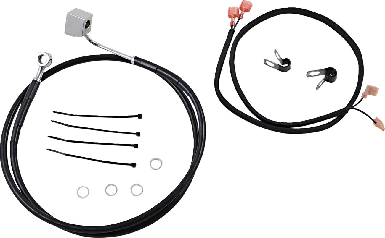 Drag Specialties Stainless Steel Brake Line Kit Rear