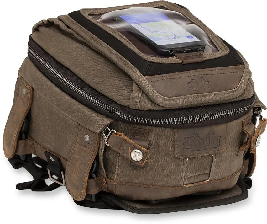 Burly Brand Voyager Tank Bag - Brun