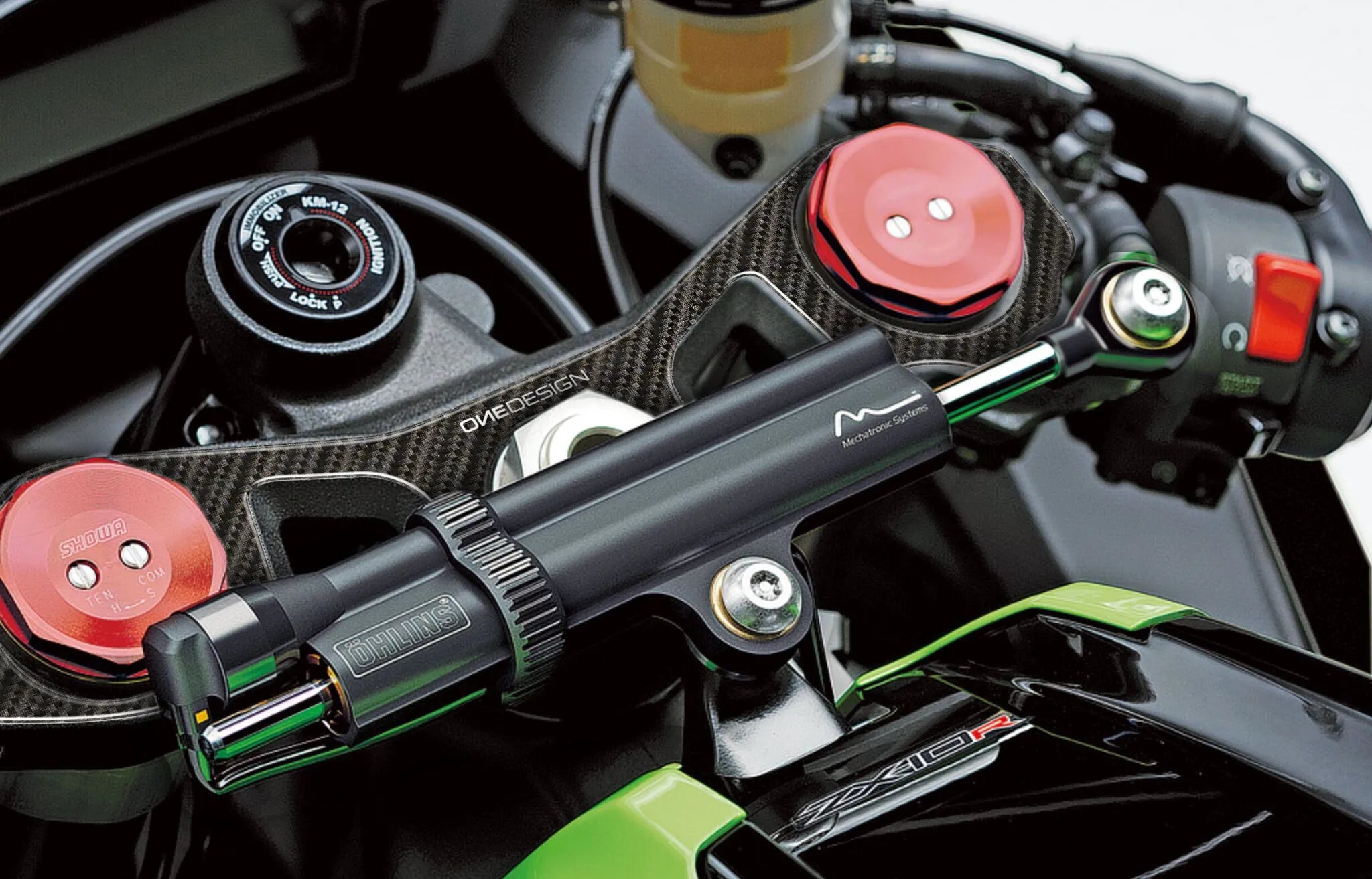 Onedesign Yoke Protector With Carbon Fiber Graphic For Kawasaki