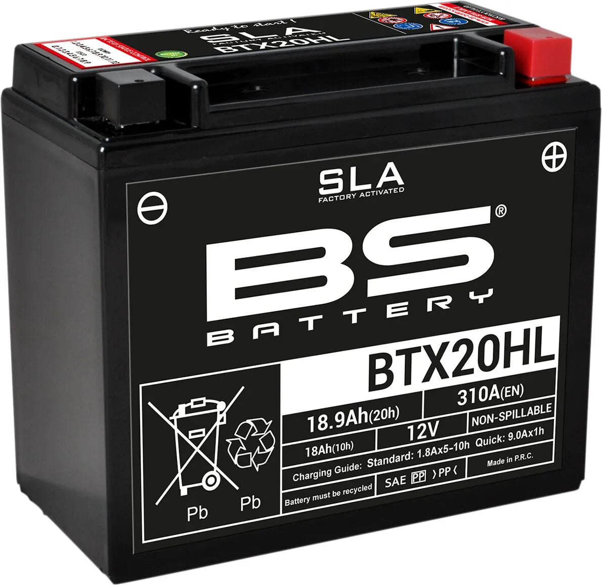 Bs Batteri Agm 12v 18ah Motorcykel Batteri