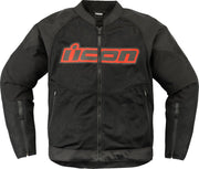 Icon Overlord3 Mesh™ Jacket For Men - Black/Red/Dark Gray