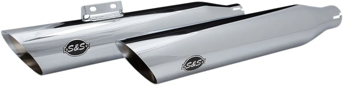 S&s Cycle Slash Cut Race Slip-on Mufflers - Chrome