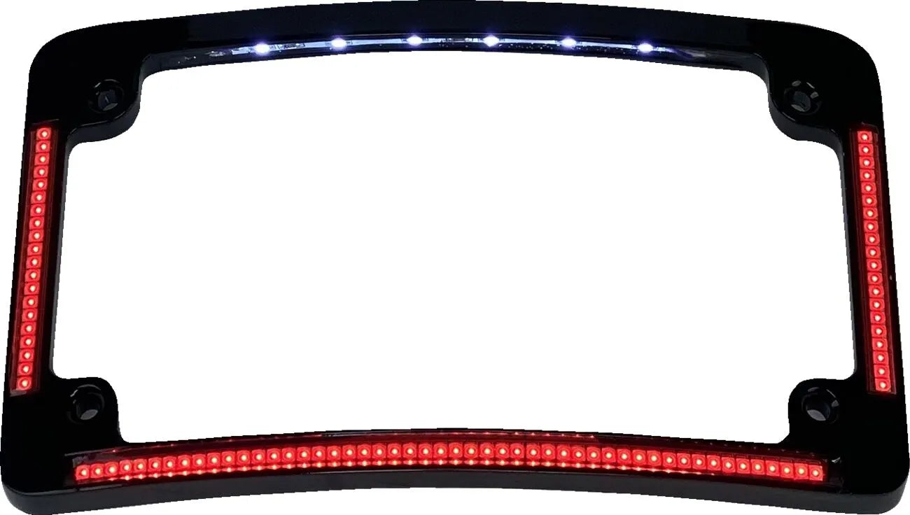 Custom Dynamics Radius License Plate Frame With Red Leds