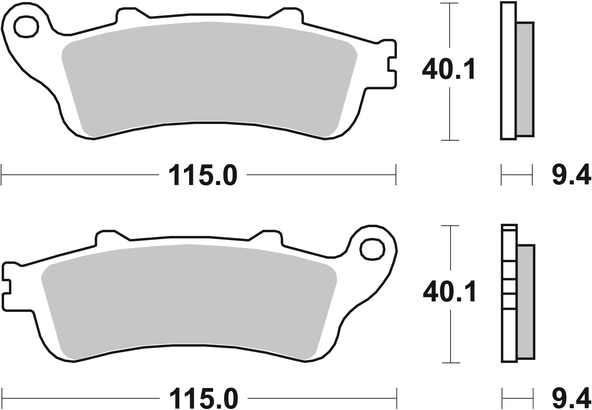 Sbs Hf Street Ceramic Organic Brake Pads