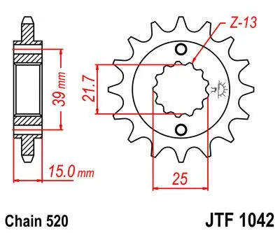 Jt Sprockets Forhjul 520-16t