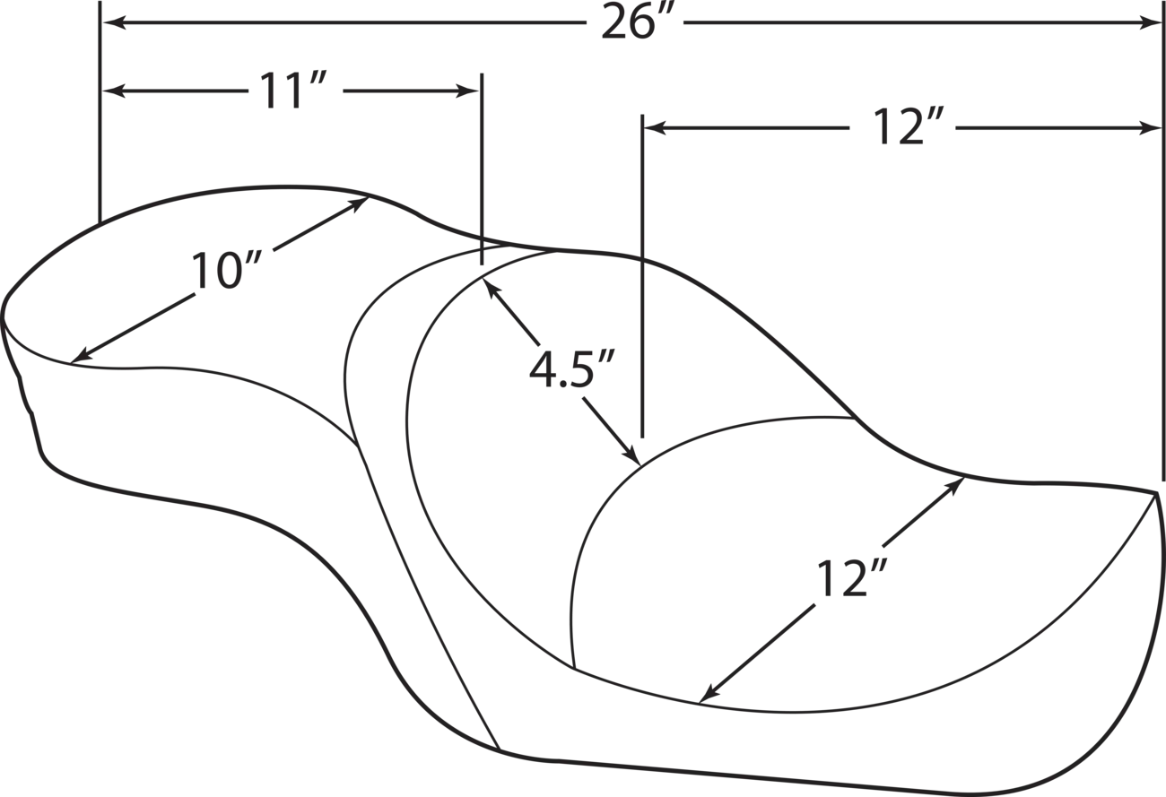 Drag Specialties Lavprofil Touring Seat