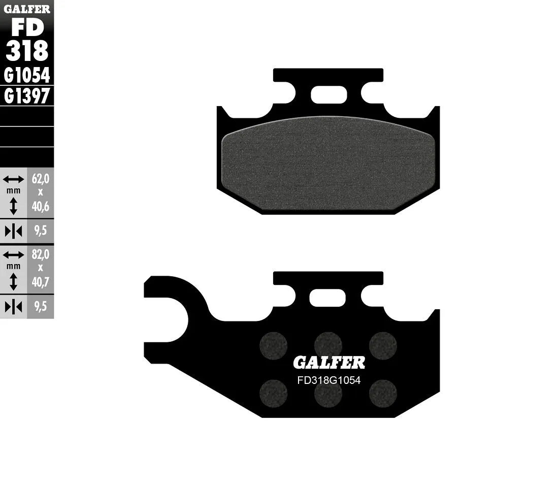 Galfer Semi-metallic Brake Pads For Oem Replacement