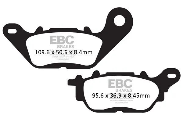 Ebc Sfac Carbon Scooter Brake Pads For Enhanced Durability