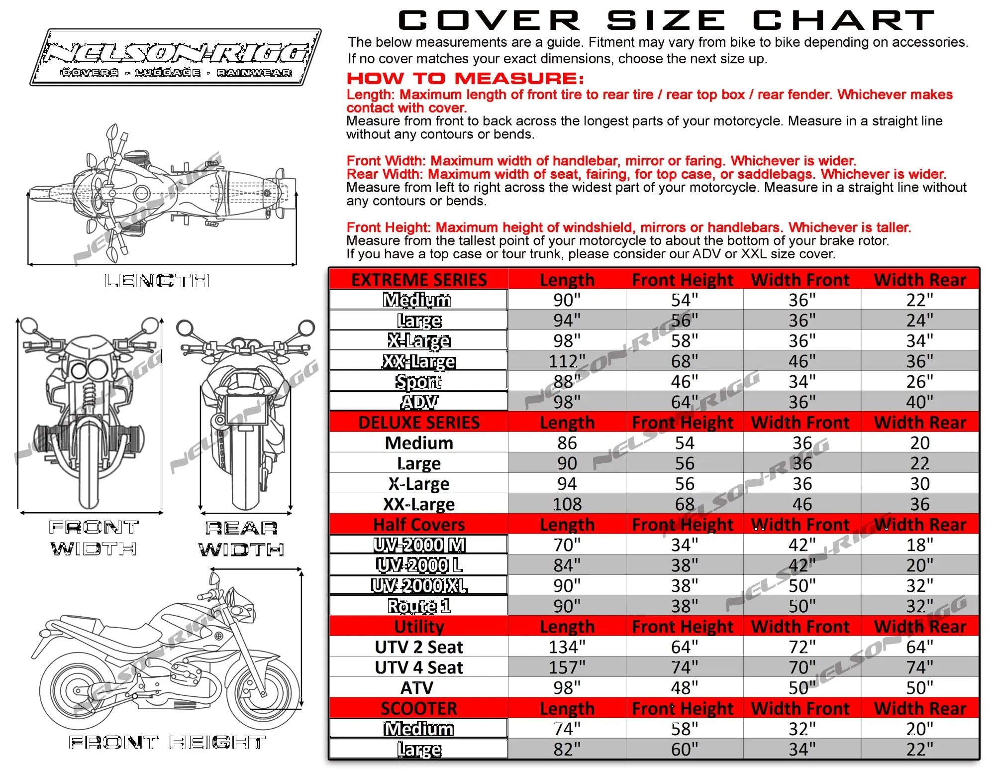 Nelson Rigg Indoor Motorcycle Dust Cover
