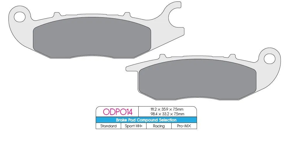 Dp Brakes Odp Organic Brake Pads - All-around Use