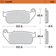 Moto-master Roadpro Sinter Brake Pad Front - Sintered Metal