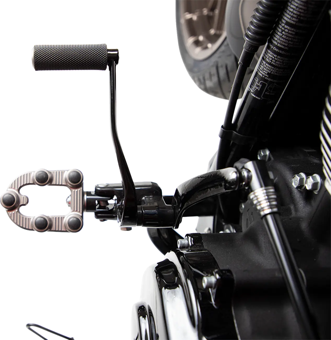 Arlen Ness Splined Peg Mount - Sort Aluminium