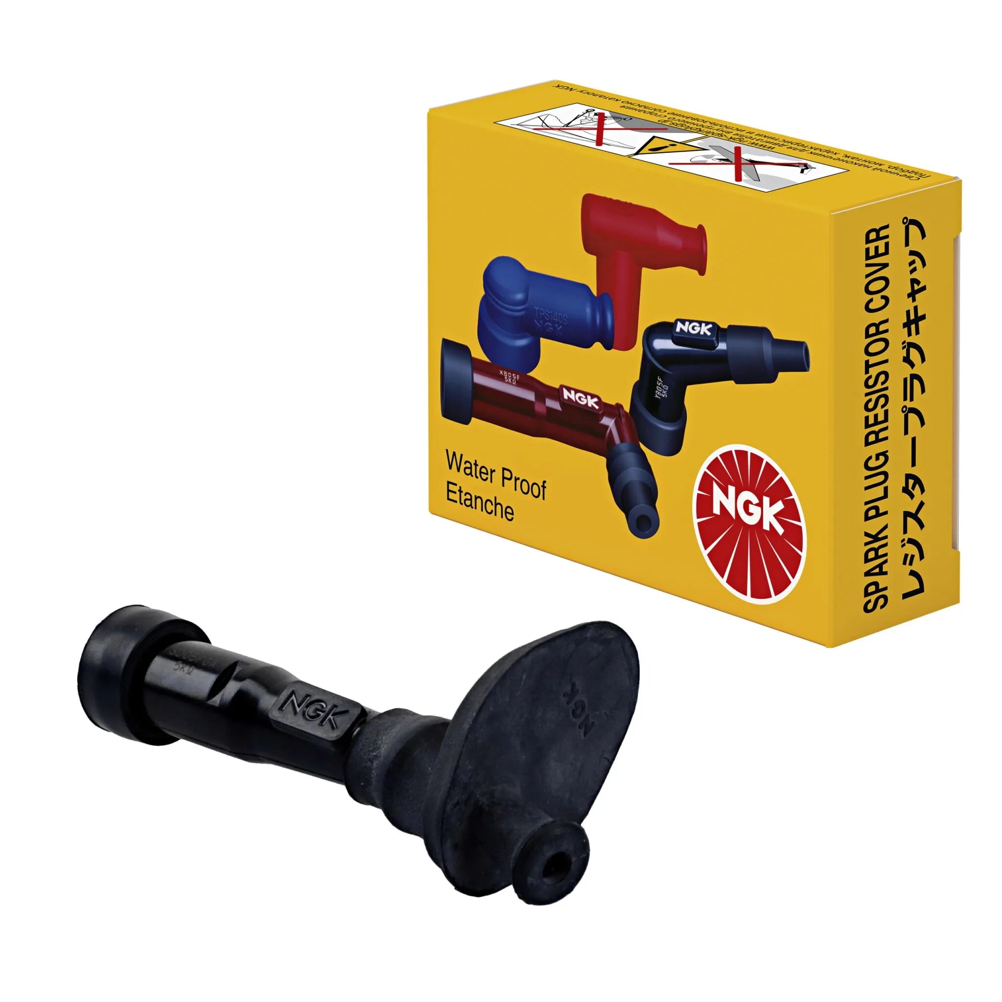 Ngk Tændrørshætte - Lige, Sort