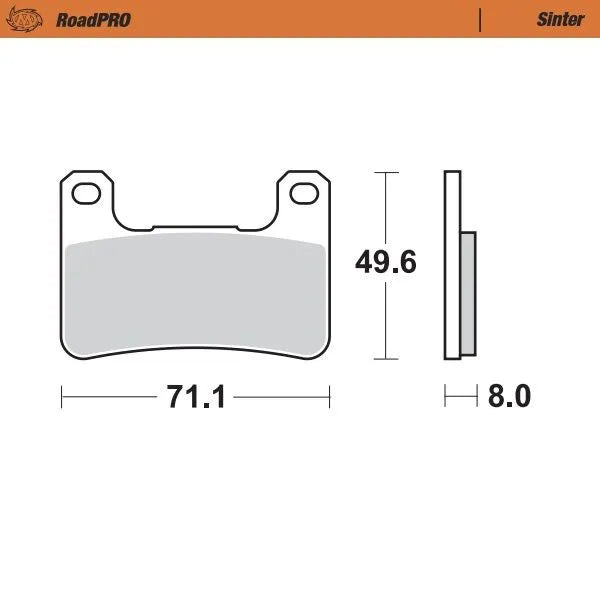 Moto-master Roadpro Sinter Brake Pad Front